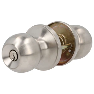 Combo de pomo tubulares de bola función sencilla, acero inoxidable, llave estándar, blíste Lock