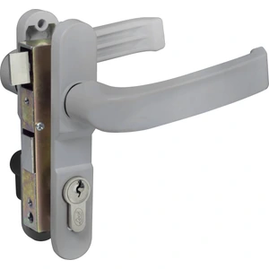 Cerradura Euro para puerta de aluminio función doble, gris, llave estándar Lock