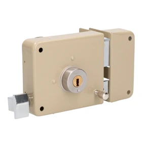 Cerradura de sobreponer función instala fácil, derecha, llave de puntos, blíster Lock