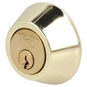 Cerrojo residencial función sencilla, latón brillante, llave estándar, blíster Lock