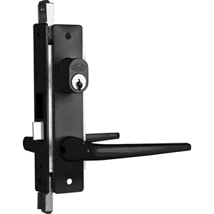 Cerradura clásica para puerta de aluminio función sencilla, negro, llave estándar Lock