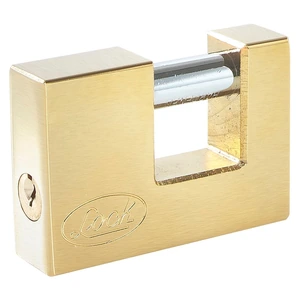 Lock-L20C75EB / L20C75EB Candado de acero para cortina metálica 75 mm, latón brillante, llave estándar Lock