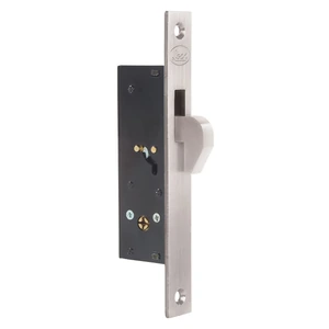 Cerrojo para embutir de gancho, níquel satinado, llave tetra, en caja Lock