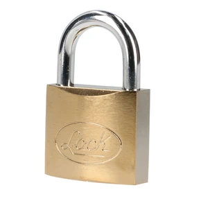 Lock-L22S50ELBB / L22S50ELBB Candado de acero corto 50 mm, acabado latonado, llave estándar Lock