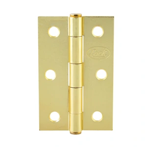 Lock-LBA40LB / LBA40LB Bisagra alargada perno remachado de acero latón brillante 4" x 2.87" Lock
