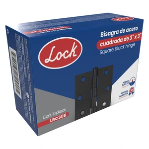 Lock-LBC30B / LBC30B Bisagra cuadrada perno suelto de acero negro 3" x 3" Lock