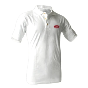 Playera tipo polo para caballero, color blanco talla Lock