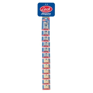 Lock-LTIM22CT / LTIM22CT Tira de impulso con candados de cortina, llave tetra 8 x 100 cm, 13 piezas Lock