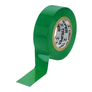 Cinta de aislar de 9 m x 19 mm, verde, Truper