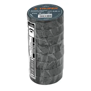 12500 / M-33 Cinta de aislar de 18 m x 19 mm, negra, Truper