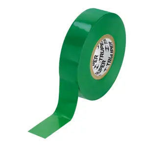 Cinta de aislar de 18 m x 19 mm, verde, Truper