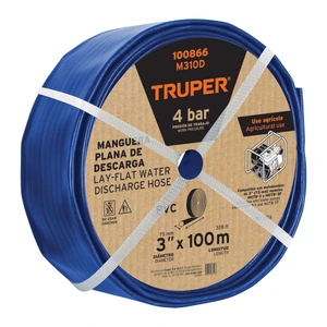 Truper Rollo de manguera plana de 3