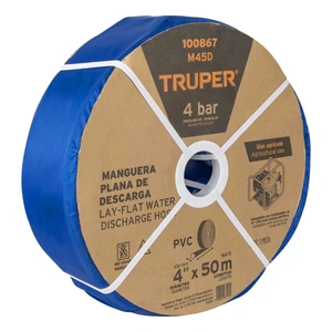 Truper Rollo de manguera plana de 4