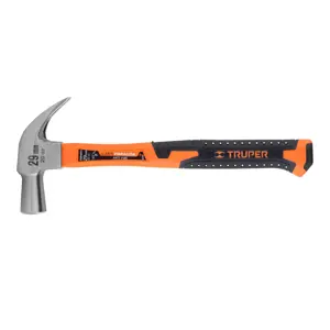 10852 / MAC-29F Truper Martillo cabeza cónica 29 mm uña curva, mango fibra vidrio