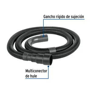 Manguera p/desagüe de lavadora, polipropileno, 1.5m, Foset
