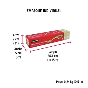 Hermex Chapetón metálico para puerta, acabado latón antiguo