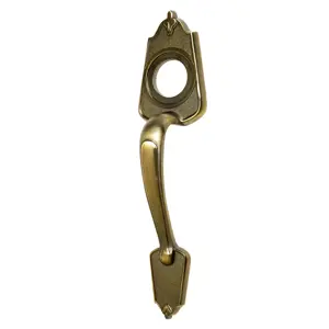 43651 / MADE-2 Hermex Chapetón metálico para puerta, acabado latón antiguo
