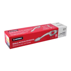 46139 / MADE-3 Hermex Chapetón metálico para puerta, acabado cromo mate