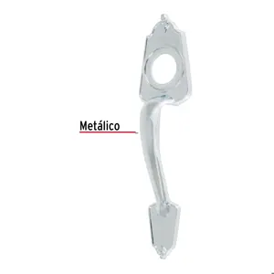 Hermex Chapetón metálico para puerta, acabado cromo mate