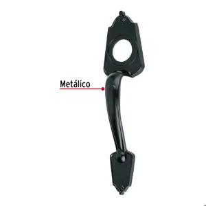 Hermex Chapetón metálico para puerta, acabado negro