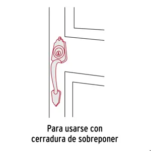 Hermex Chapetón metálico para puerta, acabado negro