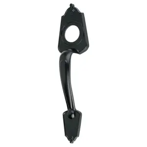 Hermex Chapetón metálico para puerta, acabado negro