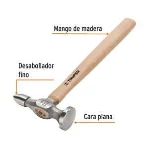 Martillo desabollador 11 oz fino, mango 12