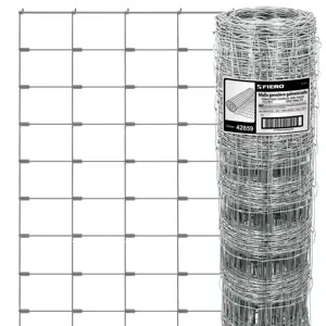 Fiero Rollo malla borreguera, 1m x 50m acero galvanizado, 23kg