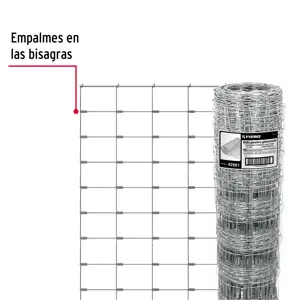 Fiero Rollo malla borreguera, 1.4m x 50m acero galvanizado, 28kg