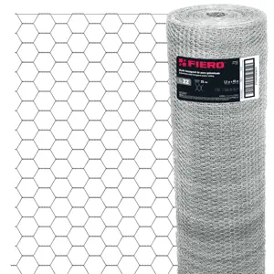 44657 / MAHE-2512 Fiero Rollo de malla hexagonal 45mx1.2m calibre 22 abertura 25mm