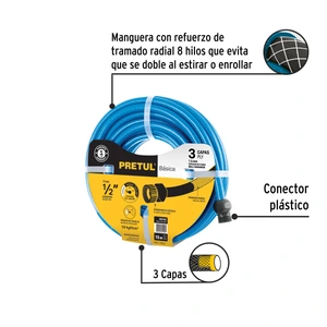 Manguera azul 1/2
