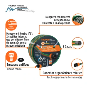 Truper Manguera 1/2