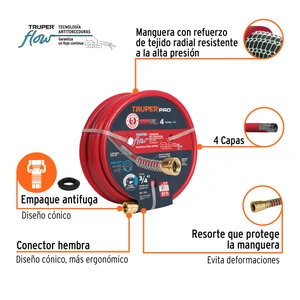 Truper Manguera 3/4