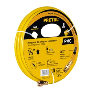 Manguera para compresor, de PVC, 5m x 1/4