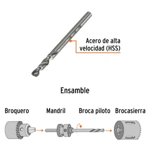 Broca piloto de 1/4