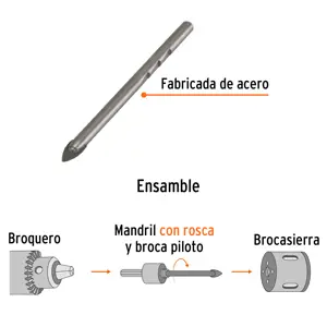 Broca piloto de 1/4