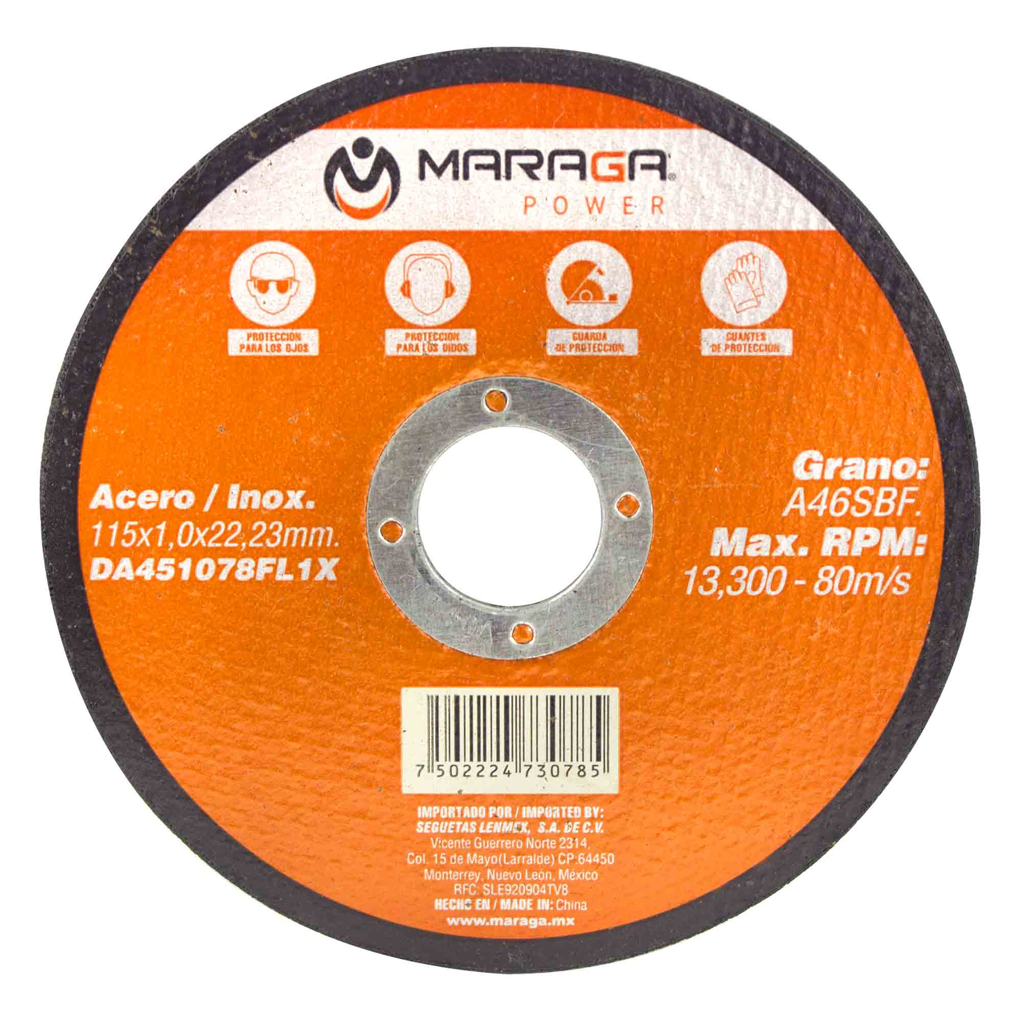 MARAGA-DA451078FL1X-50 / DA451078FL1X-50 50 Discos de Corte de 4-1/2 Pulgadas Maraga