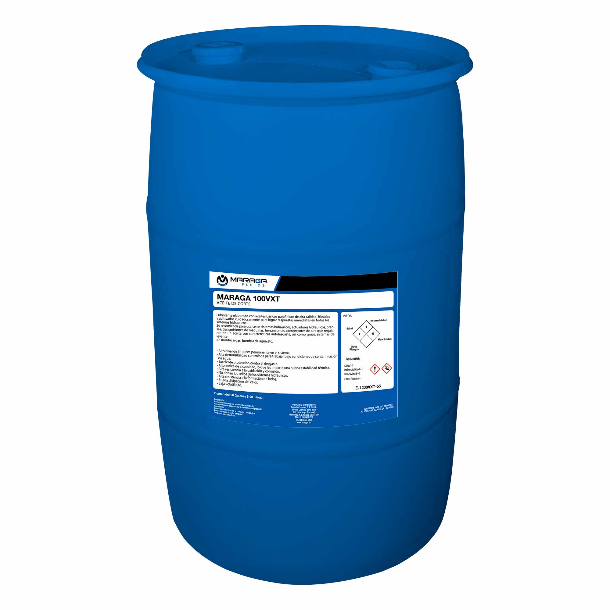 MARAGA-E-1200VXT-55 / E-1200VXT-55 Aceite de Corte Vegetal MARAGA VXT100 55 GAL Aceite 100VXT 55 Galones Maraga