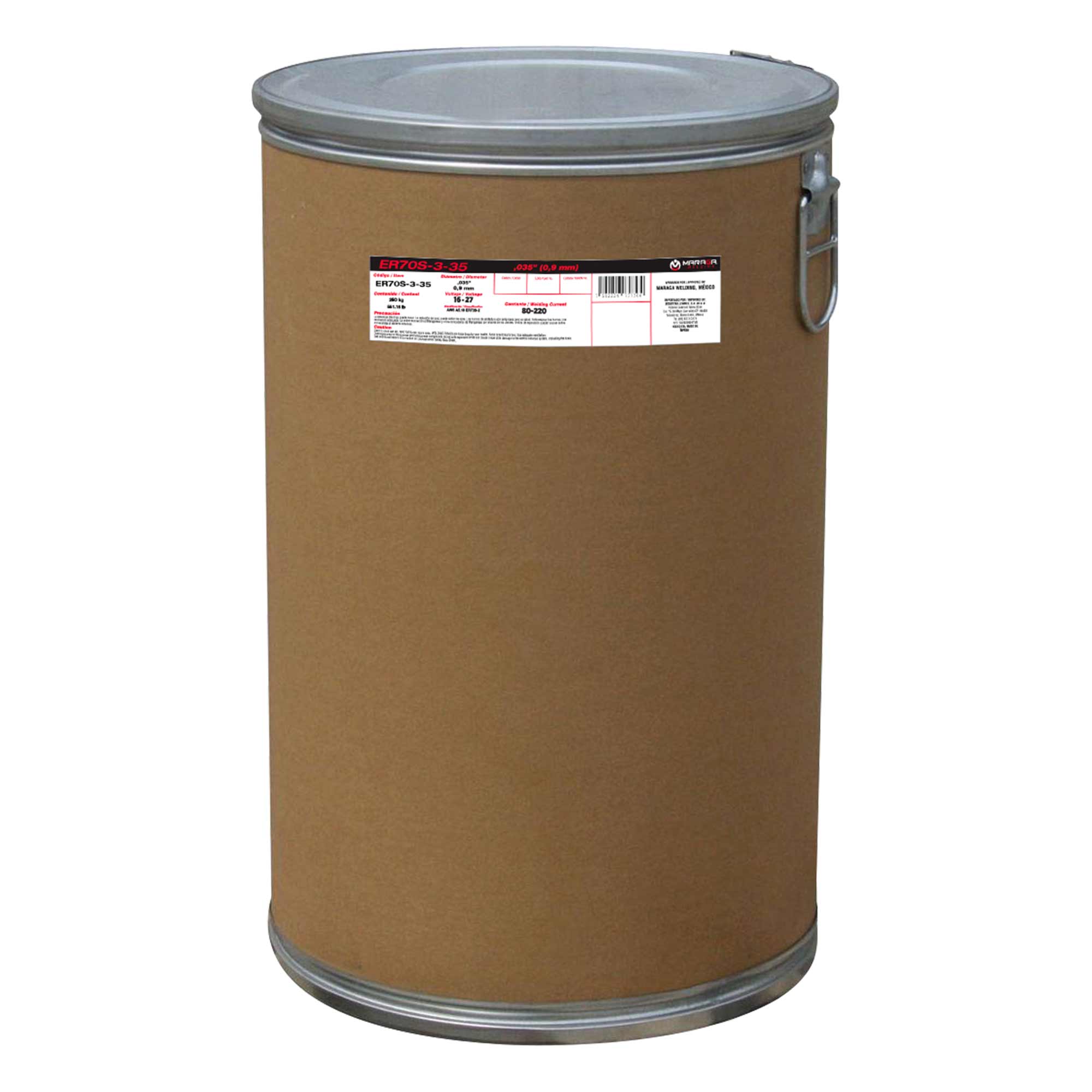 Microalambre Sólido MW-ER70S-6 para Soldadura MIG/MAG 250kg Microalambre Soldadura Tambo 0.035 Pulgadas 250kg ER70S-6-35