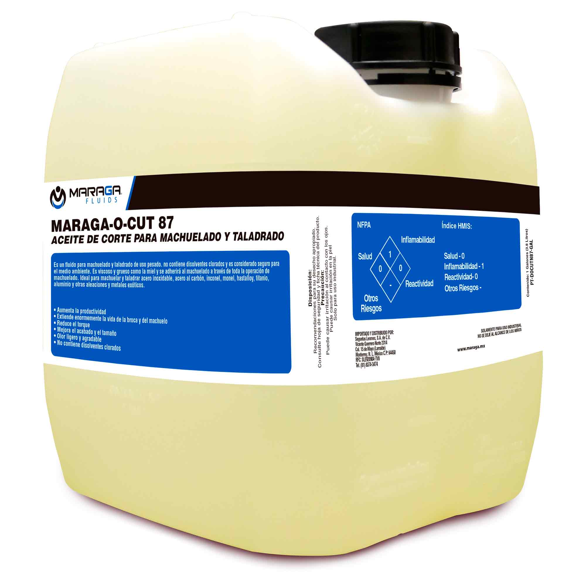 MARAGA-PT-DOCUTN87-GAL / PT-DOCUTN87-GAL Aceite O-Cut #87 de 0.8 Galones Maraga