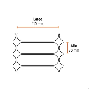 Rollo de 30 m de malla de seguridad, Truper