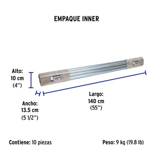 Mástil de 1.4 m para antena aérea, Volteck