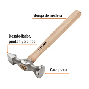 Martillo desabollador 11 oz tipo cincel, mango 12