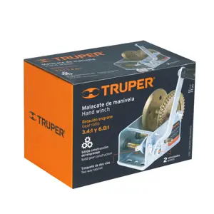 14724 / MAW-91 Malacate de manivela 910 kg sin cable, Truper