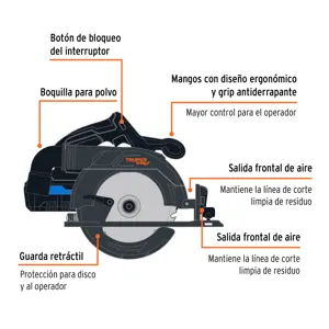 Expert Sierra circular inalámbrica 6-1/2