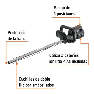 Expert Cortasetos inalámbrico 40V, 2 baterías 4Ah, 1 carg.dual, MAX
