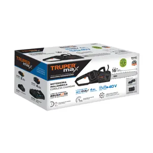 Expert Motosierra inalámbrica 40V, sin carbones, TRUPER MAX