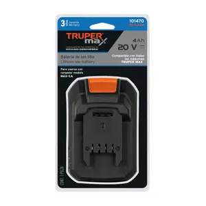Batería ion litio, 20V, 4 Ah, TRUPER MAX