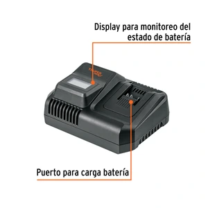 Cargador dual de baterías 20V, enchufe tipo C, TRUPER MAX