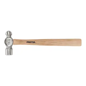22658 / MB-16P Martillo pulido de bola 16 oz mango madera, Pretul